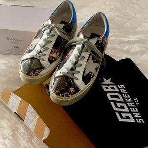 Golden goose snakeskin platform sneakers